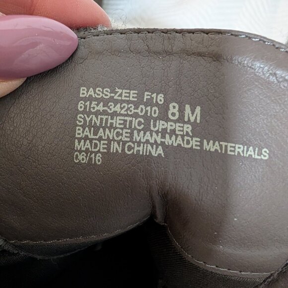 G.H Bass & Co Zee Brown Lace Up Boots Chunky Heel Size 8 Faux Leather - Picture 10 of 14